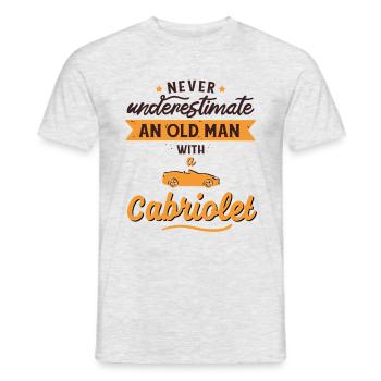 Funny saying old man with convertible senior - Men's T-Shirt - heather grey - Front - AI Model Male 178 dark (178cm)