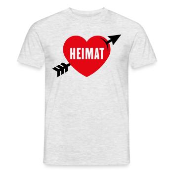 Heimatliebe (Heimat, Heimatland, Heimatstadt / 3C) - Männer T-Shirt - Grau meliert - Vorne - AI Model Male 178 dark (178cm)