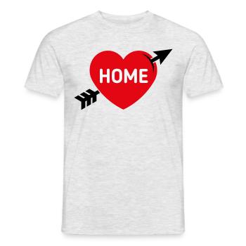I Love My Home (Home Country / Hometown / 3C) - Men's T-Shirt - heather grey - Front - AI Model Male 178 dark (178cm)