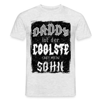 Papa est le plus cool, dit mon fils - T-shirt homme - gris chiné - Devant - AI Model Male 178 dark (178cm)
