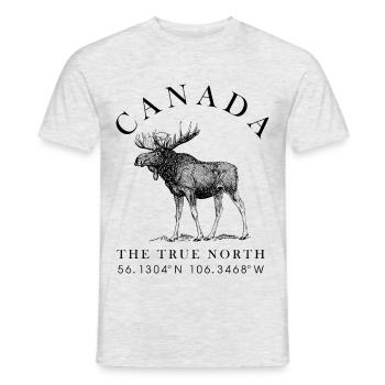 Cool Moose with Sunglasses – Funny Shirt - Men's T-Shirt - heather grey - Front - AI Model Male 178 dark (178cm)