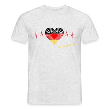 Deutschland Germany - Männer T-Shirt - Grau meliert - Vorne - AI Model Male 178 dark (178cm)