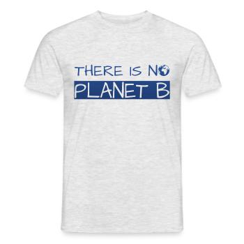 there is no planet b - Männer T-Shirt - Grau meliert - Vorne - AI Model Male 178 dark (178cm)