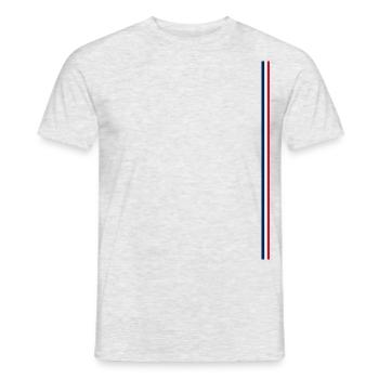 France Flag Style Stripes - Men's T-Shirt - heather grey - Front - AI Model Male 178 dark (178cm)