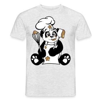 panda_topchef - T-shirt homme - gris chiné - Devant - AI Model Male 178 dark (178cm)