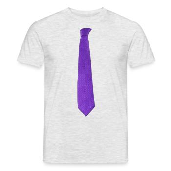 Purple Tie - T-shirt homme - gris chiné - Devant - AI Model Male 178 dark (178cm)