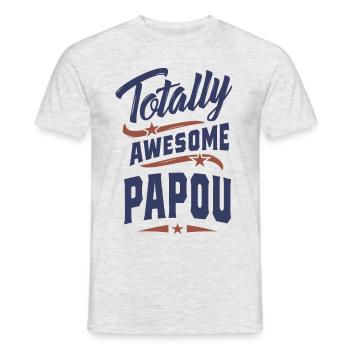 Absolut großartiger Papou - Männer T-Shirt - Grau meliert - Vorne - AI Model Male 178 dark (178cm)