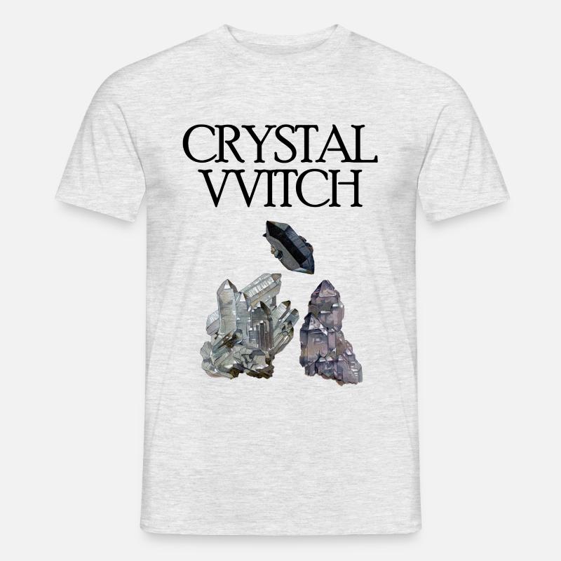 Kristallhexe - Männer T-Shirt - Grau meliert