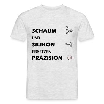 Baustelle Montage Lustige Sprüche Geschenkidee - Männer T-Shirt - Grau meliert - Vorne - AI Model Male 178 dark (178cm)