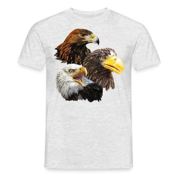 Birds of prey - Men's T-Shirt - heather grey - Front - AI Model Male 178 dark (178cm)