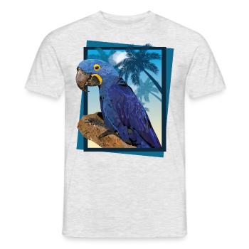 Hyazinthenaras - Männer T-Shirt - Grau meliert - Vorne - AI Model Male 178 dark (178cm)