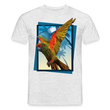 Rotfront-Ara - Männer T-Shirt - Grau meliert - Vorne - AI Model Male 178 dark (178cm)