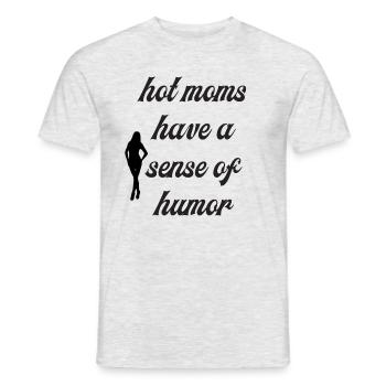 Les mamans chaudes ont un sens de l'humour II - T-shirt homme - gris chiné - Devant - AI Model Male 178 dark (178cm)