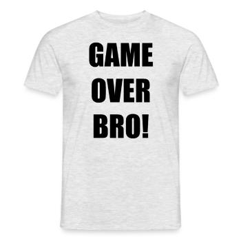 Game Over Bro! - T-shirt homme - gris chiné - Devant - AI Model Male 178 dark (178cm)