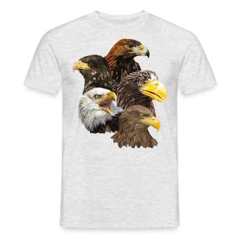 Birds of prey - Men's T-Shirt - heather grey - Front - AI Model Male 178 dark (178cm)