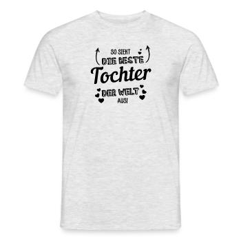 So sieht die beste Tochter der Welt aus - Männer T-Shirt - Grau meliert - Vorne - AI Model Male 178 dark (178cm)