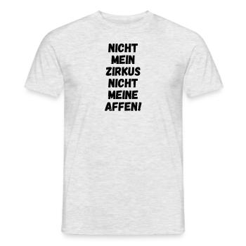 Zirkus Affen Design lustig funny Tier Geburtstag - Männer T-Shirt - Grau meliert - Vorne - AI Model Male 178 dark (178cm)