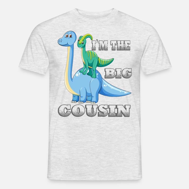 Ich bin das große Cousin-Geschenk - Männer T-Shirt - Grau meliert