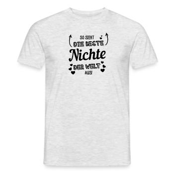 So sieht die beste Nichte der Welt aus! - Männer T-Shirt - Grau meliert - Vorne - AI Model Male 178 dark (178cm)
