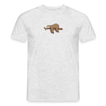 Sloth Lazy Chill Relax Relaxing gift idea - Men's T-Shirt - heather grey - Front - AI Model Male 178 dark (178cm)