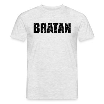 Bratan Russia Hip Hop Birthday Gift - Men's T-Shirt - heather grey - Front - AI Model Male 178 dark (178cm)