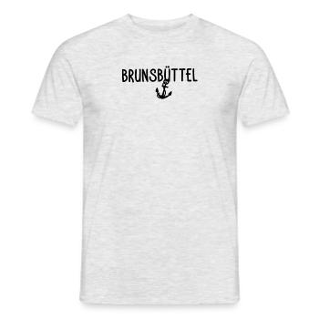 Brunsbüttel - Männer T-Shirt - Grau meliert - Vorne - AI Model Male 178 dark (178cm)