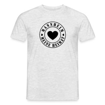 Meine Heimat - Mannheim - Männer T-Shirt - Grau meliert - Vorne - AI Model Male 178 dark (178cm)