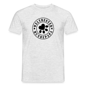 Weltbester Hundepapa - Männer T-Shirt - Grau meliert - Vorne - AI Model Male 178 dark (178cm)