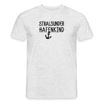 Stralsund Hafenkind - Männer T-Shirt - Grau meliert - Vorne - AI Model Male 178 dark (178cm)