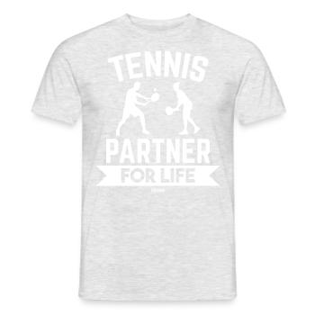 tennis - T-shirt homme - gris chiné - Devant - AI Model Male 178 dark (178cm)