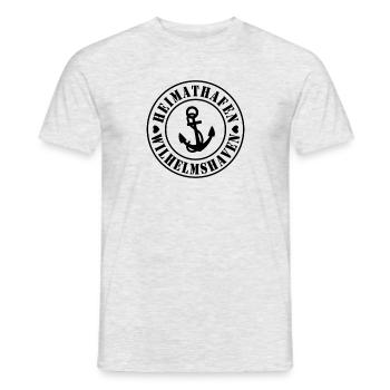 Heimathafen Wilhelmshaven - Männer T-Shirt - Grau meliert - Vorne - AI Model Male 178 dark (178cm)