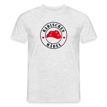 Badisches Mädel - Männer T-Shirt - Grau meliert - Vorne - AI Model Male 178 dark (178cm)