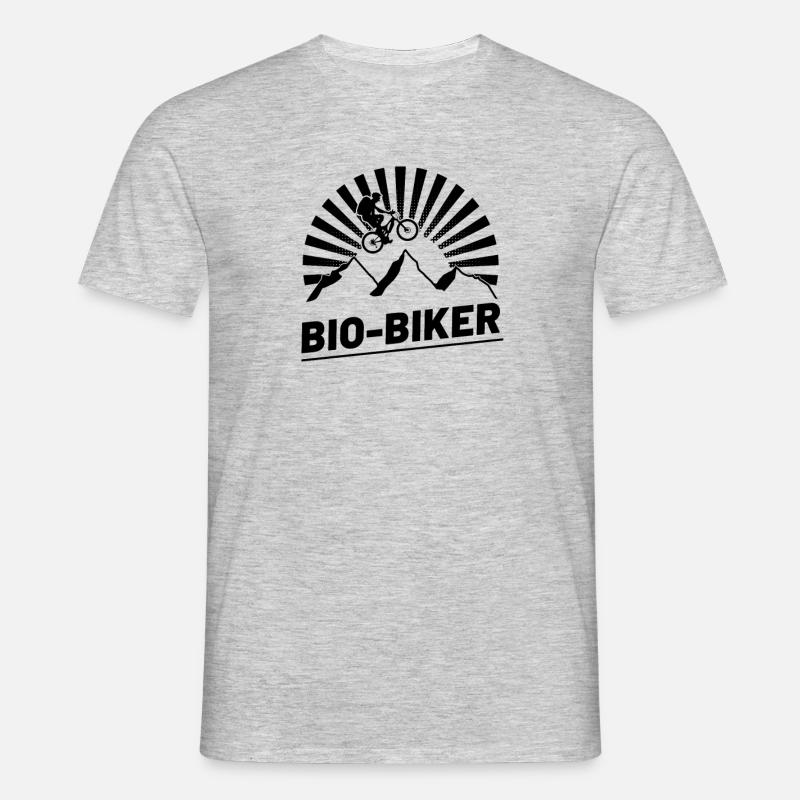 Bio-Biker - Männer T-Shirt - Grau meliert