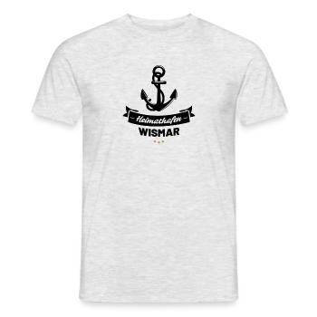 Heimathafen Wismar - Männer T-Shirt - Grau meliert - Vorne - AI Model Male 178 dark (178cm)