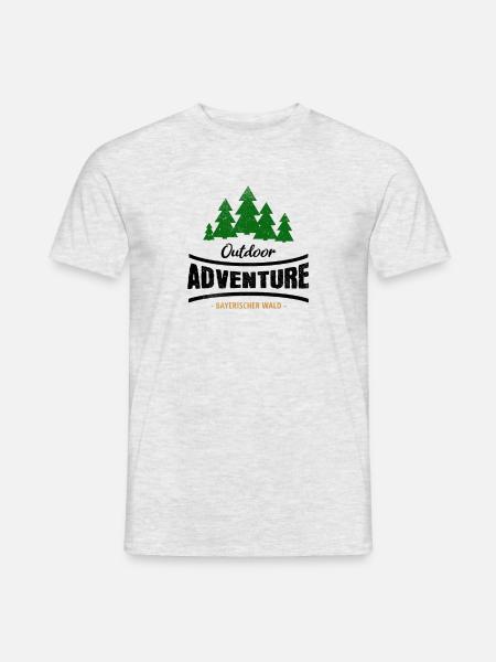 Outdoor adventure Bayerischer Wald - Männer T-Shirt - Grau meliert