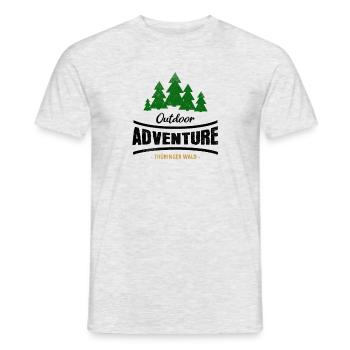 Outdoor adventure Thuringian Forest - Men's T-Shirt - heather grey - Front - AI Model Male 178 dark (178cm)