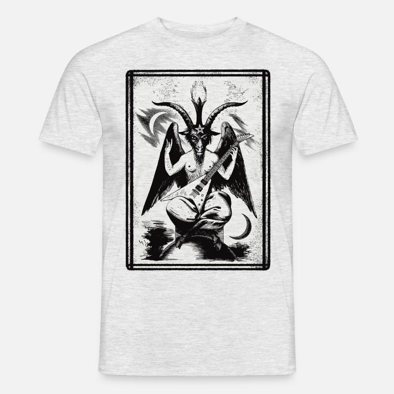Baphomet flèche blanche transparente - T-shirt homme - gris chiné