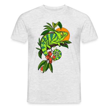 Chameleon - T-shirt homme - gris chiné - Devant - AI Model Male 178 dark (178cm)