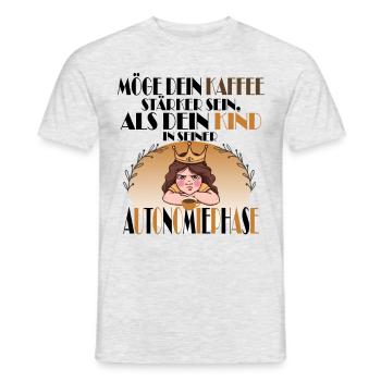 KIND KAFFEE KOFFEIN TROTZPHASE - Männer T-Shirt - Grau meliert - Vorne - AI Model Male 178 dark (178cm)