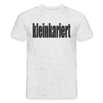 KLEINKARIERT - IRONIE FÜR SPIEßER - Männer T-Shirt - Grau meliert - Vorne - AI Model Male 178 dark (178cm)