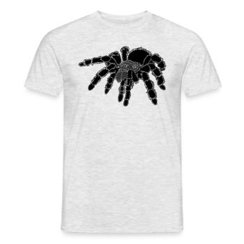 Tarantula, spider, large spider, black - Men's T-Shirt - heather grey - Front - AI Model Male 178 dark (178cm)