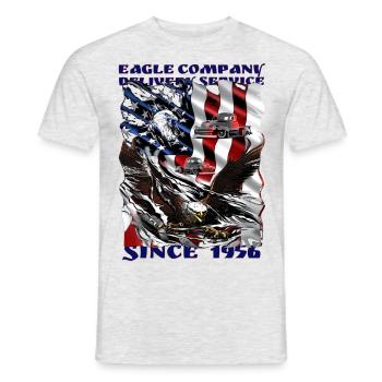 V8 Truck Driver Supplier American Flag - Men's T-Shirt - heather grey - Front - AI Model Male 178 dark (178cm)