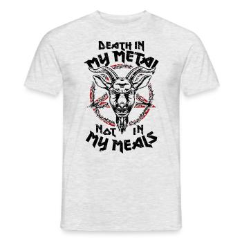 Metal Fan - Vegan Vegan Dicton Straight Edge - T-shirt homme - gris chiné - Devant - AI Model Male 178 dark (178cm)