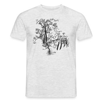 Bohnenpflanze mit Zuckerschoten - Männer T-Shirt - Grau meliert - Vorne - AI Model Male 178 dark (178cm)