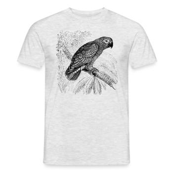Graupapagei - Männer T-Shirt - Grau meliert - Vorne - AI Model Male 178 dark (178cm)