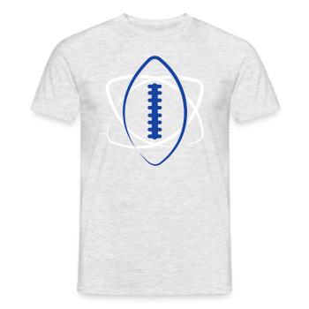 American Football Ball Atom Spieler Lineman Tackle - Männer T-Shirt - Grau meliert - Vorne - AI Model Male 178 dark (178cm)