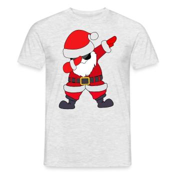 Dabbing Santa Claus dab - T-shirt homme - gris chiné - Devant - AI Model Male 178 dark (178cm)