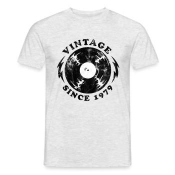 1979 Vintage Musik - Männer T-Shirt - Grau meliert - Vorne - AI Model Male 178 dark (178cm)
