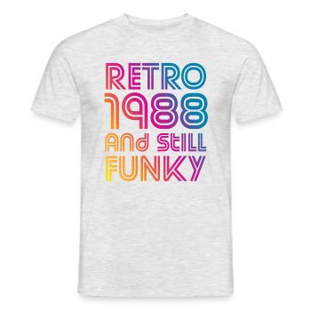 Rétro 1988 - T-shirt homme - gris chiné - Devant - AI Model Male 178 dark (178cm)