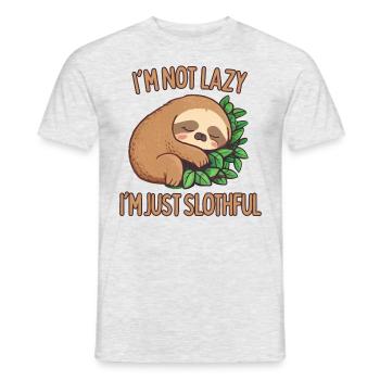 Ich bin nicht faul, ich bin nur faul - Männer T-Shirt - Grau meliert - Vorne - AI Model Male 178 dark (178cm)